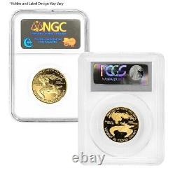 1/2 Oz 25 $ Proof Gold American Eagle Ngc/pcgs Pf 69 (année Aléatoire)
