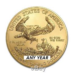 1 Oz American Eagle 50 $ Pièce D'or Au Hasard Année Us Mint American Gold Eagle 1 Oz