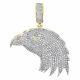 10k Or Jaune Diamant Plus De American Eagle Oiseaux Pendentif Charm Mens Pave 1.55