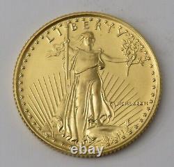 1986 10 $ American Gold Eagle 1/4 Oz Pièce D'or # 7146