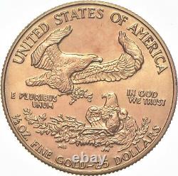 1986 $25 American Gold Eagle 1/2 Oz. 999 Or Fin 0193