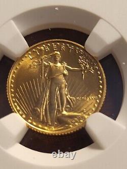 1986 American $5 Gold Eagle, 1/10 Oz, Ngc Ms 69, Philadelphie Inv05 G211z