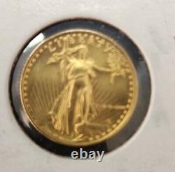 1986 American Eagle 1/10 Ounce $ 5 Dollar Liberty Round Gold Coin 10
