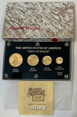 1986 Première Année De L'american Gold Eagle 4 Pièces En Capital Plastique Casing