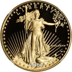 1986-w Américaine Gold Eagle Proof 1 Oz 50 $ Ngc Pf69 Ucam Première Année D'émission Étiquette