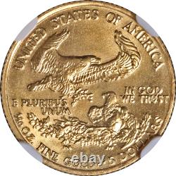 1987 Aigle D'or Américain 5 $ Ngc Ms69 Marron Étiquette