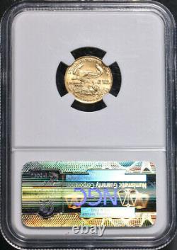 1987 Aigle D'or Américain 5 $ Ngc Ms69 Marron Étiquette