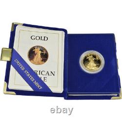 1987-p Preuve Américaine Gold Eagle (1/2 Oz) 25 $ En Ogp