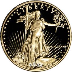 1987-w Américaine Gold Eagle Proof 1 Oz 50 $ Ogp