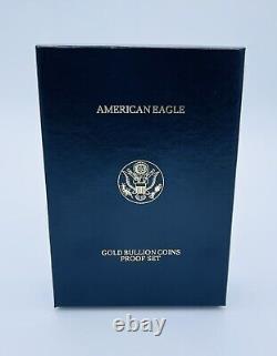 1988 Ensemble de 4 pièces de collection en or American Eagle, épreuve d'août Saint-Gaudens avec COA