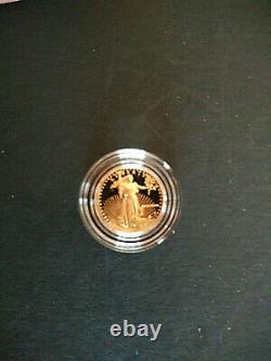 1988 P $5 American Eagle 1/10 Oz Proof Gold Coin-coa Trousse Gouvernementale Originale