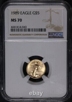 1989 Aigle D'or Américain 5 $ Ngc Ms70