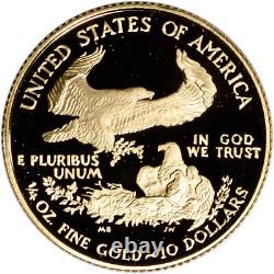 1989 P American Gold Eagle Proof 1/4 Oz 10 $ En Ogp