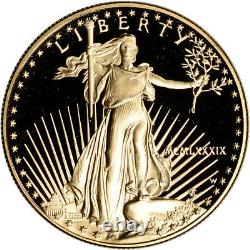 1989-w Américaine Gold Eagle Proof 1 Oz 50 $ Ogp