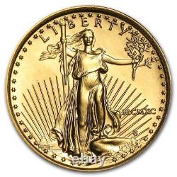 1990 Monnaie Américaine $5 1/10oz American Gold Eagle Bullion Coin Livraison Gratuite