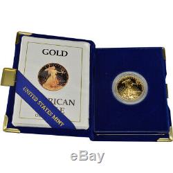 1990-p Américaine Gold Eagle Proof 1/2 Oz 25 $ En Ogp
