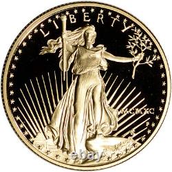 1990-p American Gold Eagle Proof 1/2 Oz $25 Pièce En Capsule