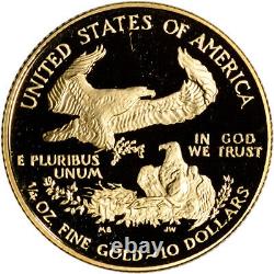 1990-p Preuve Américaine Gold Eagle (1/4 Oz) 10 $ Ogp