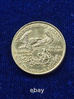 1991 5 $ 1/10 oz American Eagle Pièce d'or Faible Tirage Date Clé Rare