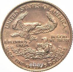 1991 $5 American Gold Eagle 1/10 Oz. 999 Or Fin 0147