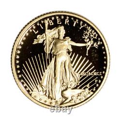 1991-p American Gold Eagle Proof (1/10 Oz) 5 $ En Ogp