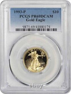 1993-p 10 $ American Gold Eagle Pr69dcam Pcgs