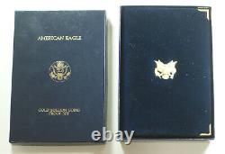 1994 American Eagle Gold Proof 4 Coin Set Age Dans La Boîte À Menthe Américaine Avec Coa