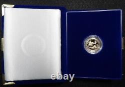 1994-w $5 American Gold Eagle Proof (1/10 Oz) Dans Ogp (box Coin Cao Capsule)