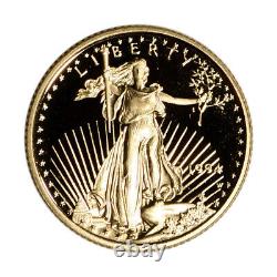 1994-w American Gold Eagle Proof (1/10 Oz) 5 $ En Ogp