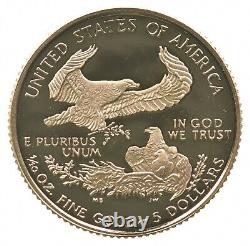 1995 $5 Aigle en or américain 1/10 oz Or 2486