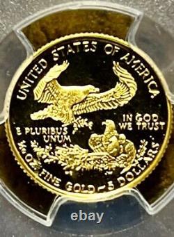 1995 $5 American Gold Eagle Pcgs Proof Pr69 Reagan Legacy Gaudens Design # Itp