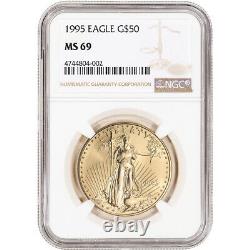 1995 American Gold Eagle 1 Oz 50 $ Mbac Ms69