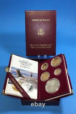 1995-w American Eagle 10th Anniversary Gold & Silver Proof Set