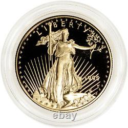 1995-w American Gold Eagle Proof 1/2 Oz 25 $ Pièce En Capsule