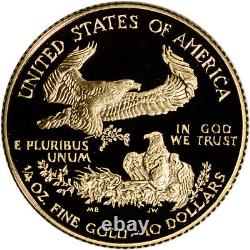 1995-w American Gold Eagle Proof 1/4 Oz 10 $ Pièce En Capsule