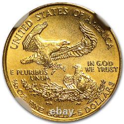 1997 1/10 oz Gold American Eagle MS-69 NGC : Aigle américain en or de 1/10 oz de 1997, état de conservation MS-69 NGC.