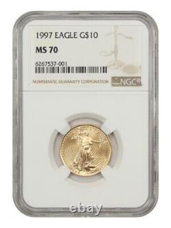 1997 Gold Eagle 10 $ Ngc Ms70 American Gold Eagle Age