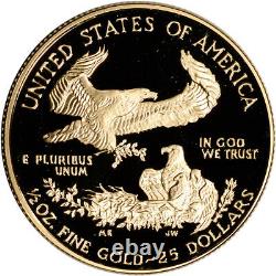 1997-w American Gold Eagle Proof 1/2 Oz 25 $ En Ogp
