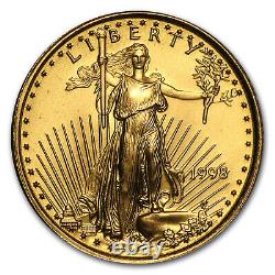 1998 1/10 Oz Gold American Eagle Bu Sku #7447
