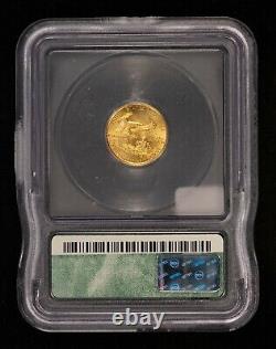 1998 G$5 1/10 Oz Gold American Eagle Icg Ms 70 Sku-g1408
