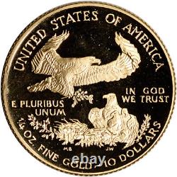 1998 W American Gold Eagle Proof 1/4 Oz 10 $ En Ogp