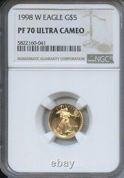1998 W Or 5 $ Eagle Ngc Pf70 Ultra Cameo