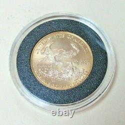 1999 10 $ American Gold Eagle 1/4 Oz. 999 Pièce En Or Fin Non Circulée