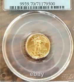 1999 $5 Gold American Eagle Pcgs Ms70