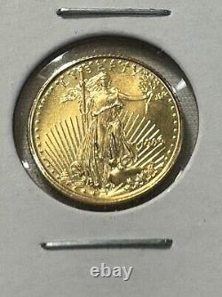 1999 $5 US Aigle d'or américain 1/10 oz pièce en or pur