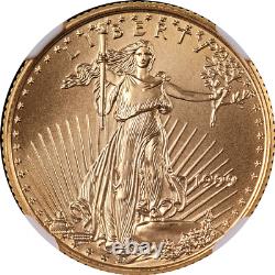 1999 Aigle d'or américain de 10 $ NGC MS70 Étiquette brune EN STOCK