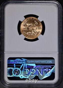 1999 Gold American Eagle 10 $ Ngc Ms70 Brown Label Stock