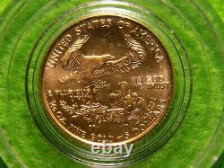 1999 Us $5 American Eagle 1/10 Oz. Pièce De Bullion D'or (f)