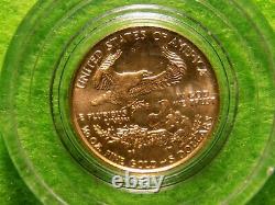 1999 Us $5 American Eagle 1/10 Oz. Pièce De Bullion D'or (f)