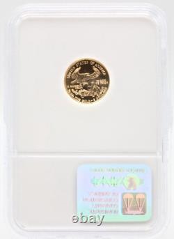2000 NGC MS70 $5 Aigle américain en or 1/10 oz